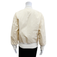 Cream Logo Embroidered Bomber Jacket Hot on Sale