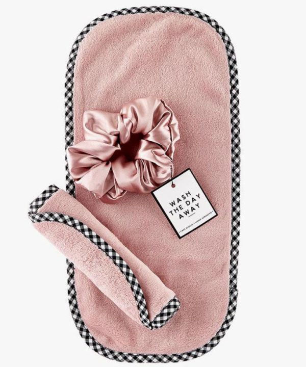 Face Cloth + Scrunchie Set - Dusty Rose For Sale