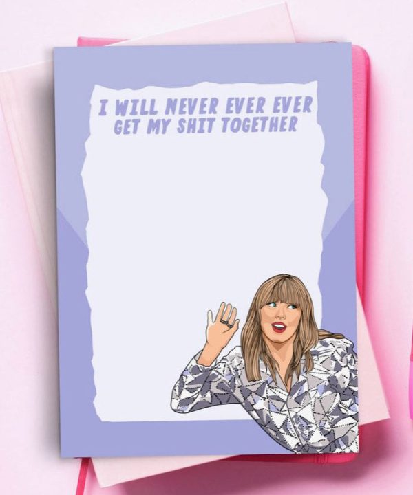 Taylor Swift Notepad - 1989, Never Ever, Midnights, Things OR Made Me For Sale