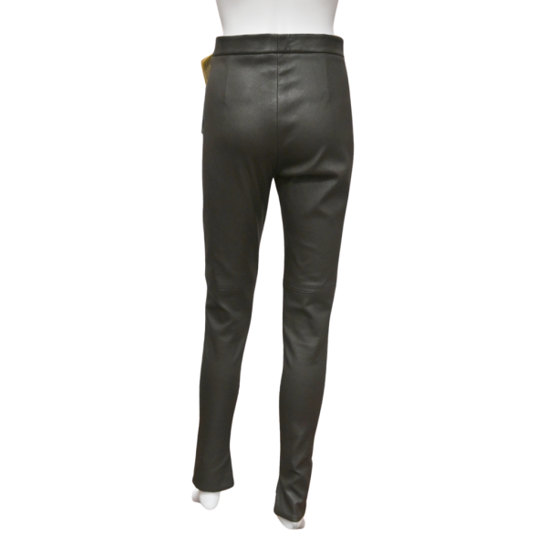 Dark Brown Nappa Leather Trousers on Sale