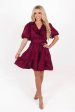 Babe In Burgundy Dress - Burgundy For Sale