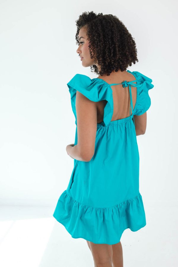 Seal The Deal Dress - Turquoise For Discount