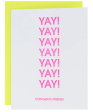 Letterpress Card - Yay! Yay! Yay! Online Sale