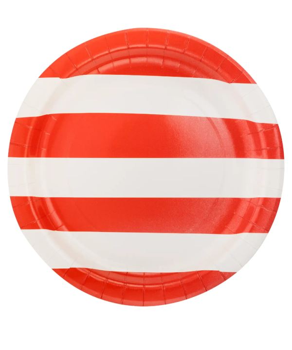 Lady Liberty Paper Plates, Set of 8 - Red Stripe - FINAL SALE Fashion