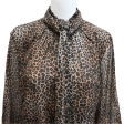 Animal Print Tie Neck Dress Supply