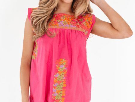 The Klara Top - Hot Pink For Sale