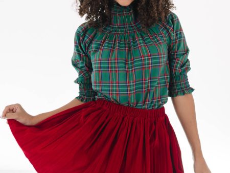 Rocking Around Top - Green Plaid Fashion