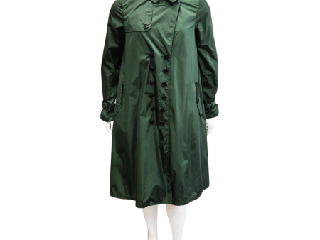 Green A-Line Trench Coat Supply