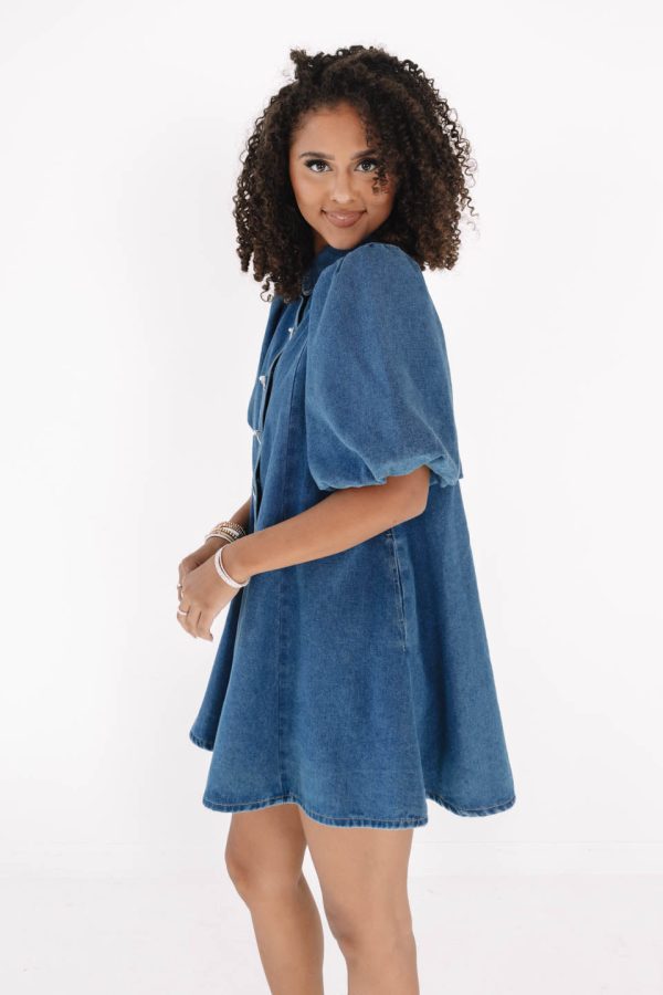 Disco Cowgirl Dress - Denim For Discount