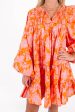 Orange And Pink Skies Dress - Orange Fashion