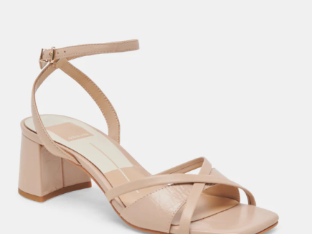 Dolce Vita Blakly Heels - Beige Crinkle Patent - FINAL SALE For Sale