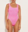 Square Neck One Piece -Bubblegum Discount