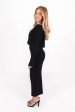 Back To Business Cropped Sweater - Black on Sale