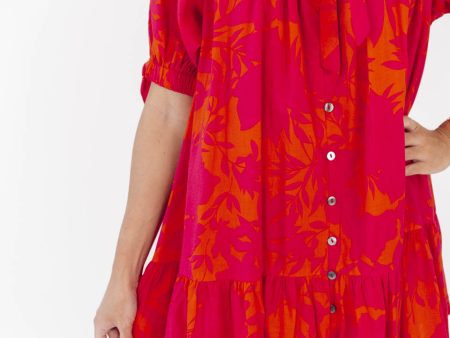 Deep Sun Dress - Fuchsia Cheap