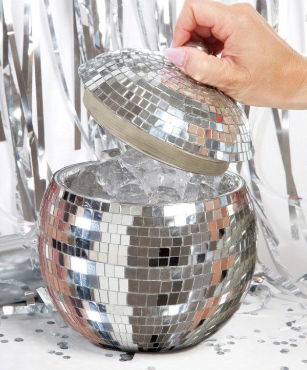 Disco Ball Ice Bucket - Silver For Sale