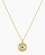 Gorjana Birthstone Coin Necklace - Green Agate Gold Online Hot Sale