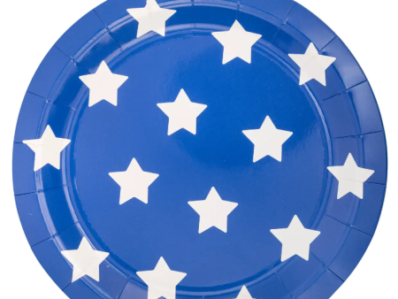 Lady Liberty Plates - Blue White Stars - FINAL SALE Online now