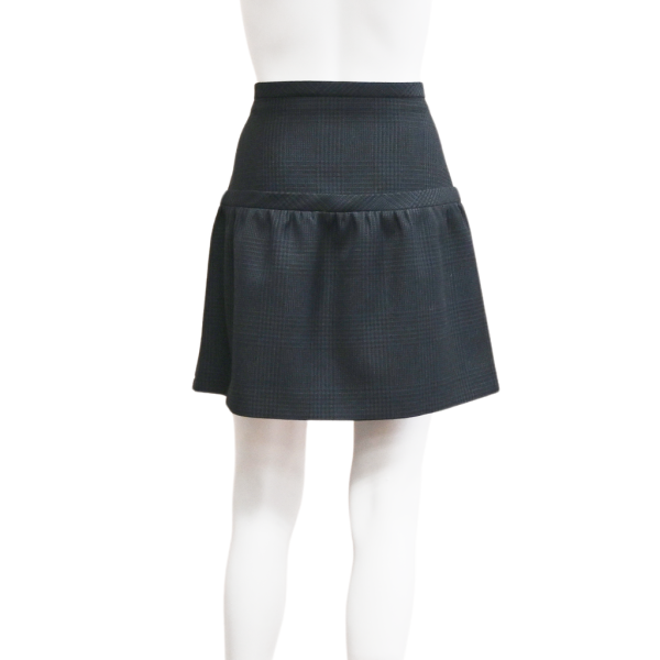 Blue Houndstooth Mini Skirt Hot on Sale