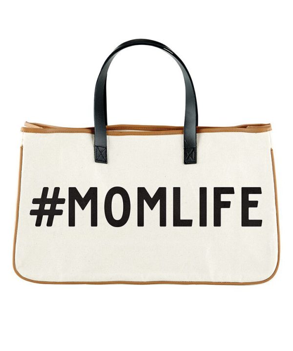 Canvas Tote Bag - #MomLife For Cheap