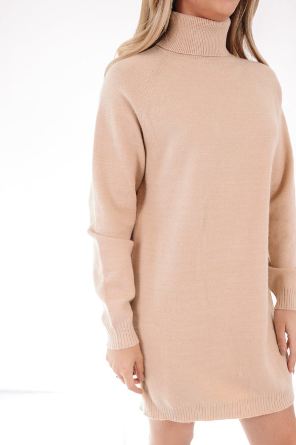 Back In Beige Sweater Dress - Beige Online Hot Sale