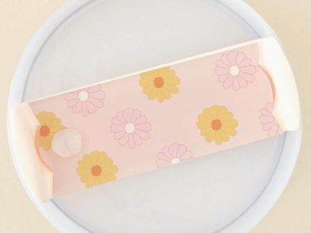 Tumbler Lid - Daisy Peach - FINAL SALE Cheap