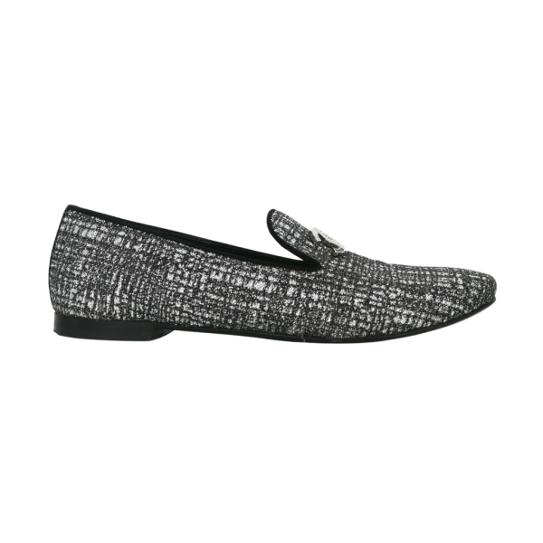 CC Silver Glitter Loafers on Sale