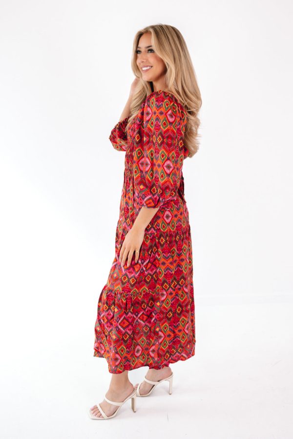 Playful Patterns Maxi Dress - Watermelon Online now