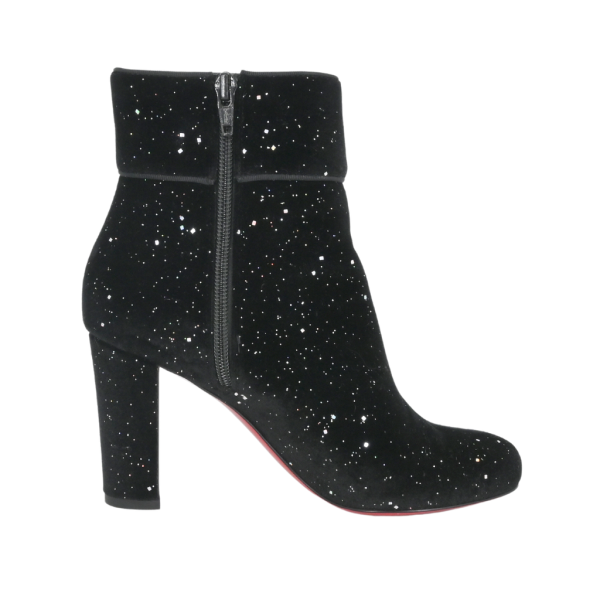 Moulamax Velvet Glitter Booties Online Sale