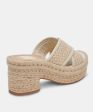 Dolce Vita Eldora Wedge - Natural White Raffia - FINAL SALE Discount