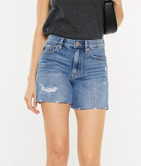 High Rise 5  Denim Shorts - Medium Wash - FINAL SALE Hot on Sale