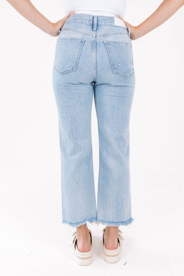 Pistola Cassie Super High Rise Straight Crop Jeans - Daytrip on Sale