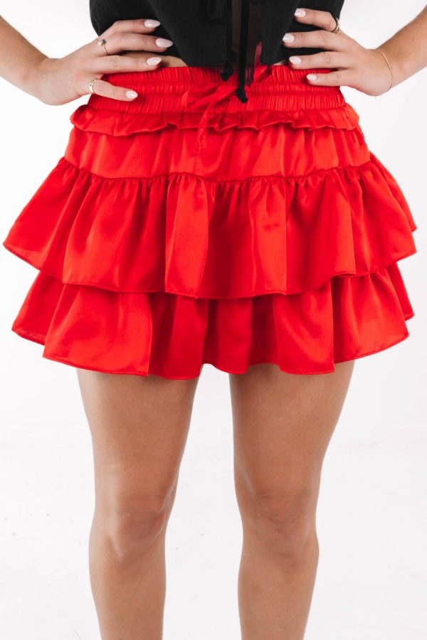 Always Invited Skort - Red Sale