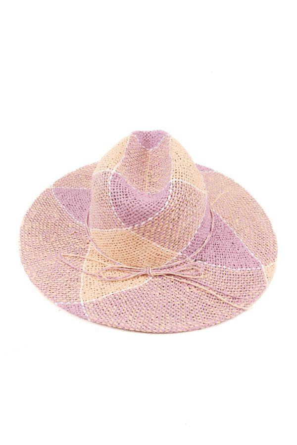 On A Pontoon Straw Hat - Purple on Sale