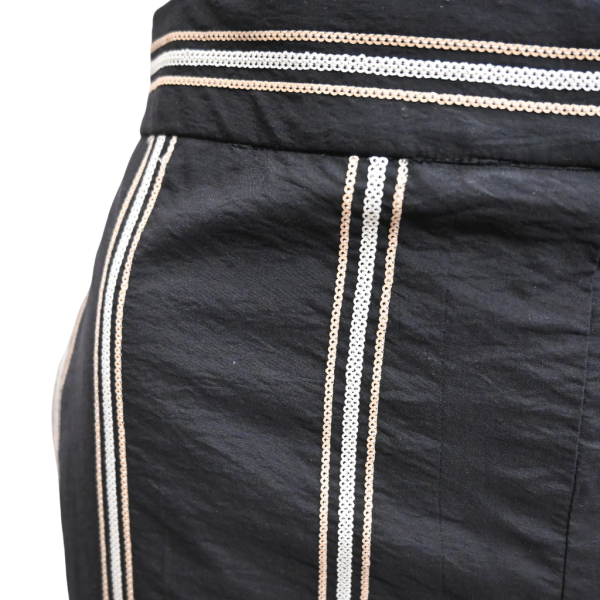 Black Striped Sequin Pants Discount