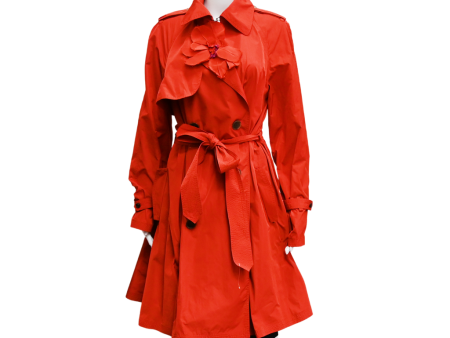 Red A-Line Trench Coat Online Sale