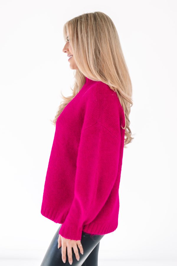 Pistola Carlen Sweater - Fuchsia Online Sale