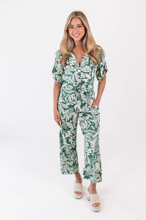 Welcome To The Jungle Jumpsuit - Green Online Hot Sale