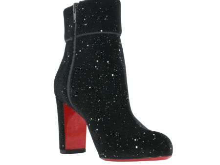 Moulamax Velvet Glitter Booties Online Sale