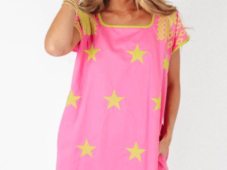 The Delanie Dress - Pink Online now