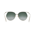 Gold Oval Metal Sunglasses For Cheap