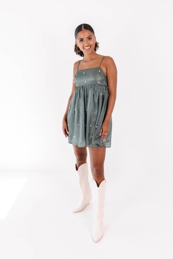 Sweet Moments Dress - Olive Hot on Sale