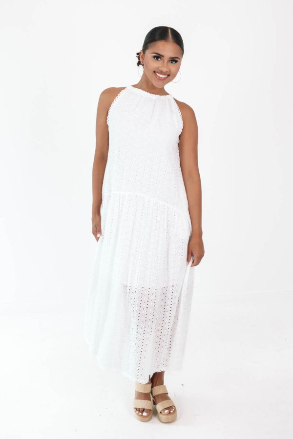 Simple Times Midi Dress - White For Discount