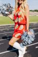 Queen Of Sparkles Rhinestone Football Tank - Red Fashion