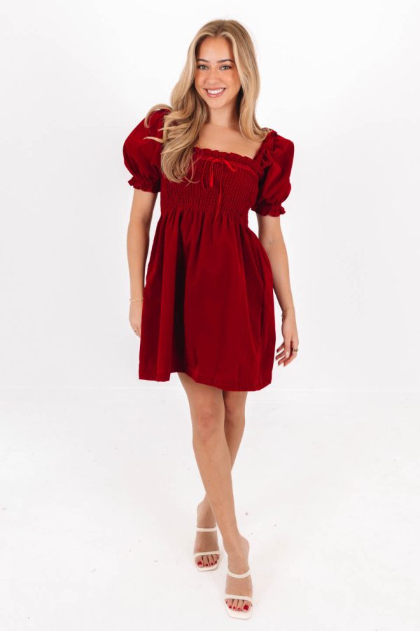 Most Wonderful Time Dress - Red For Sale