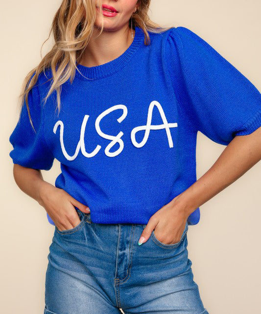 USA Top - Blue - FINAL SALE Sale