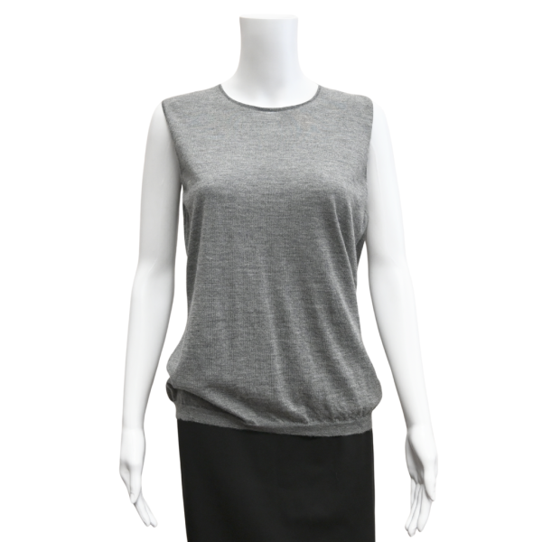 Cashmere Grey Sleeveless Top For Sale