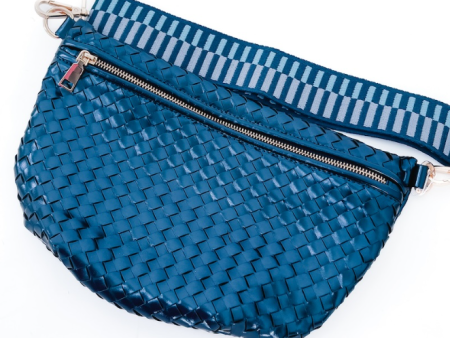 Westlyn Woven Bum Bag - Metallic Navy - FINAL SALE Online now