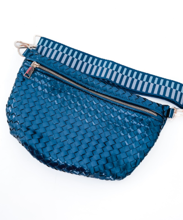 Westlyn Woven Bum Bag - Metallic Navy - FINAL SALE Online now