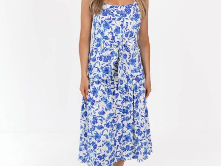 Family Photos Midi Dress - Blue Fashion