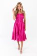 Steal A Kiss Midi Dress - Hot Pink For Cheap